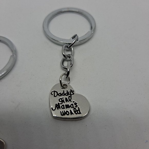 Family Keychains Mother Father Daughter Key Ring Gift Set - Picture 5 of 9